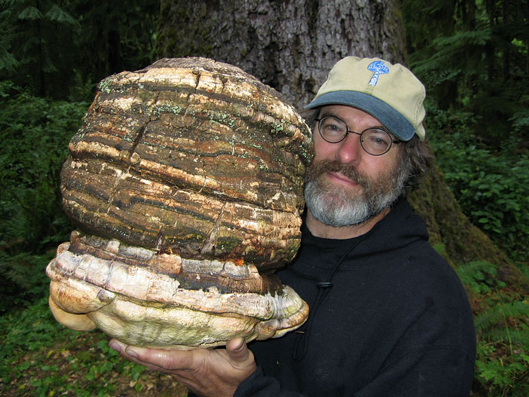 Mycologist Paul Stamets with big Agarikon